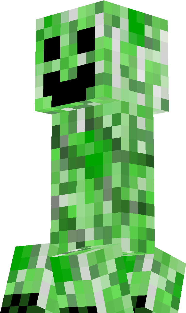 A Green And White Pixelated Character