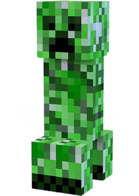 A Green Pixelated Figure