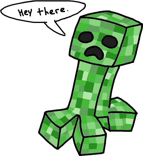 A Cartoon Of A Green Pixelated Character