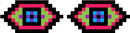 A Black Background With Pink And Green Squares