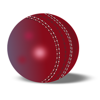 A Red Ball With White Stitching