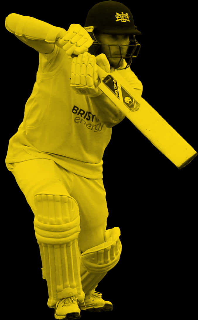 A Man In Yellow Uniform Holding A Bat