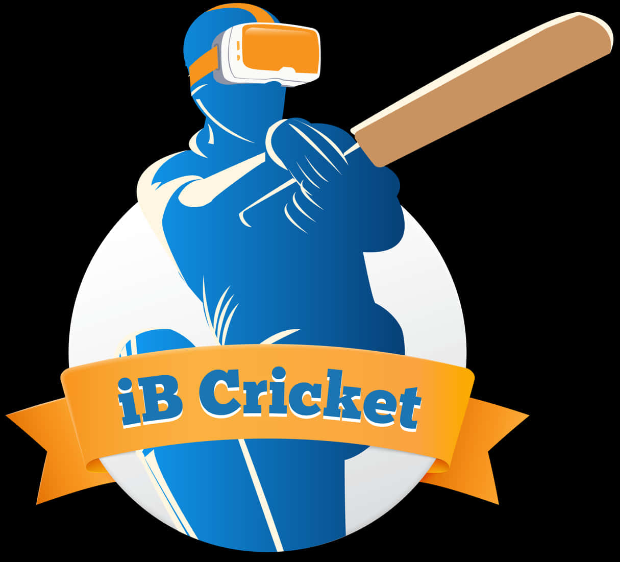 A Logo Of A Man Playing Cricket