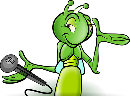 A Cartoon Of A Green Bug