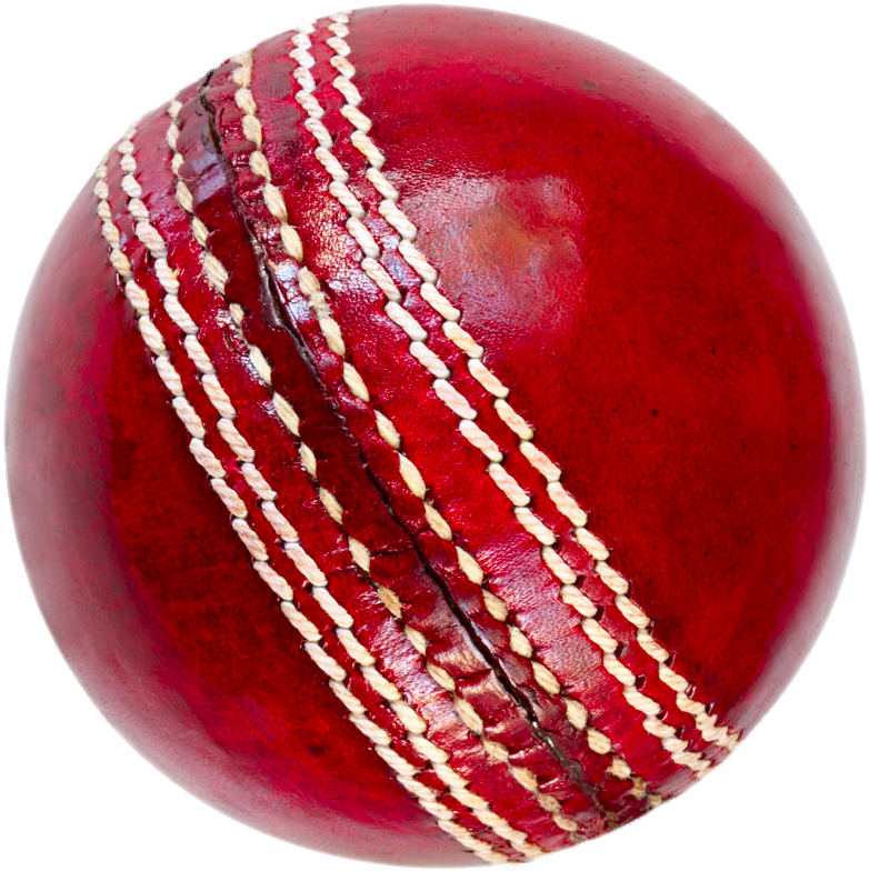 A Red Ball With White Stitching