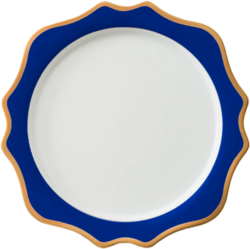 A Blue And White Plate