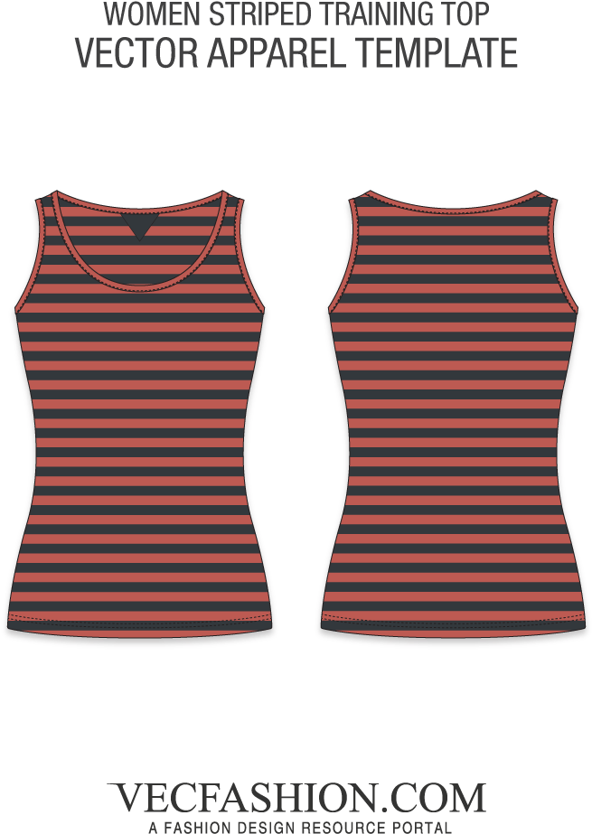A Front And Back View Of A Tank Top