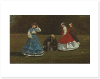 A Painting Of People Playing Croquet