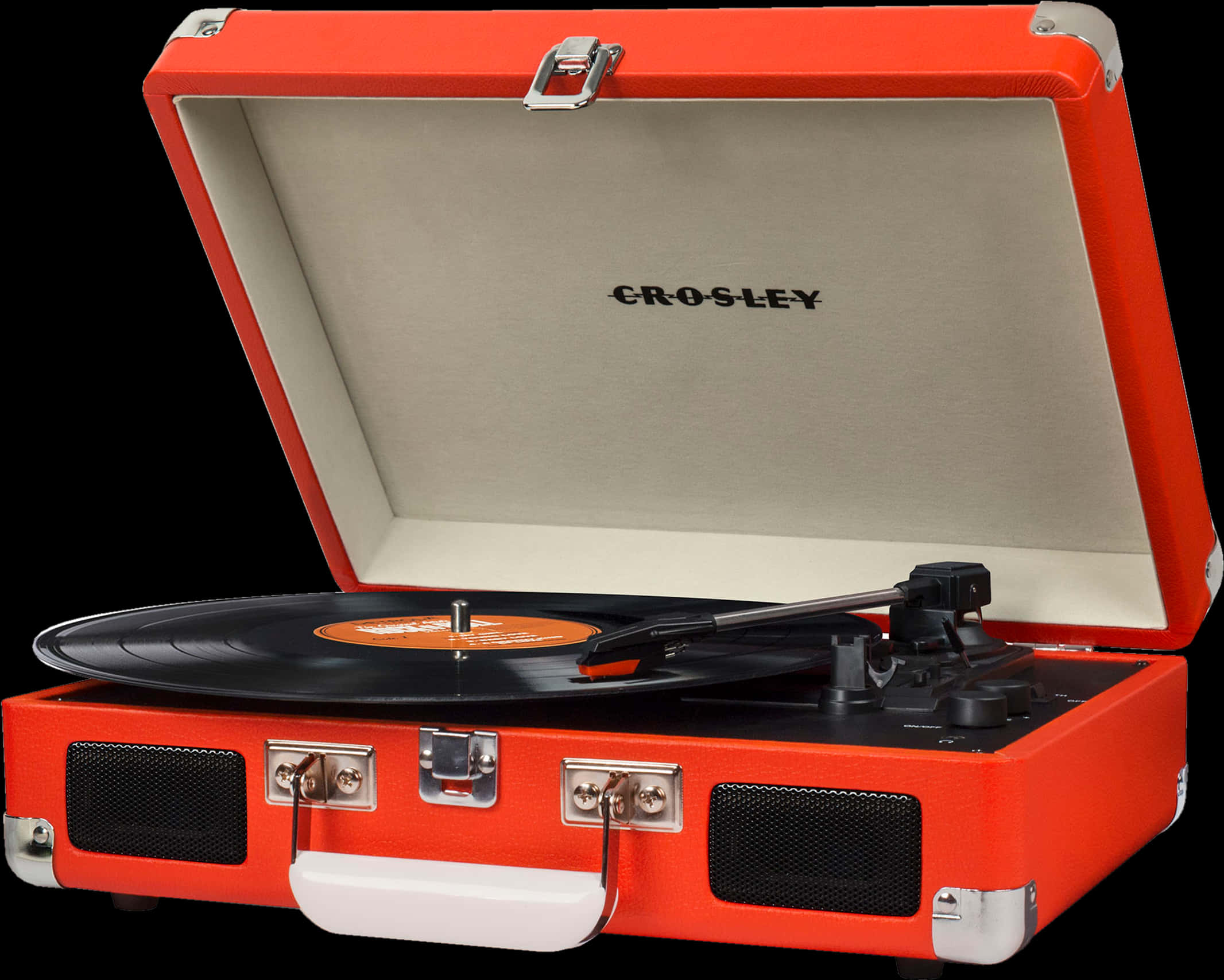 An Orange Record Player