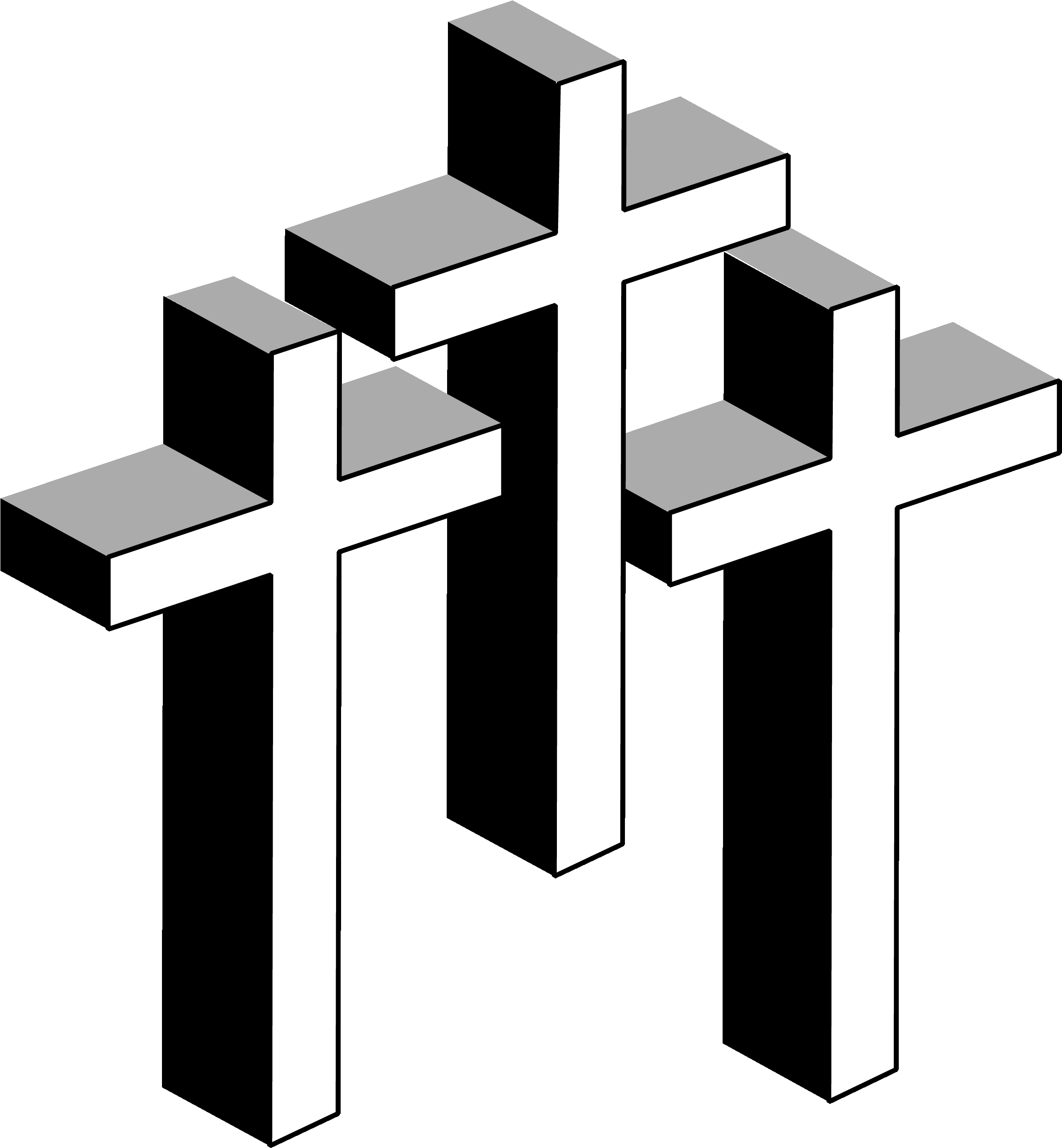Cross Clipart Black And White Png 2544 X 2751