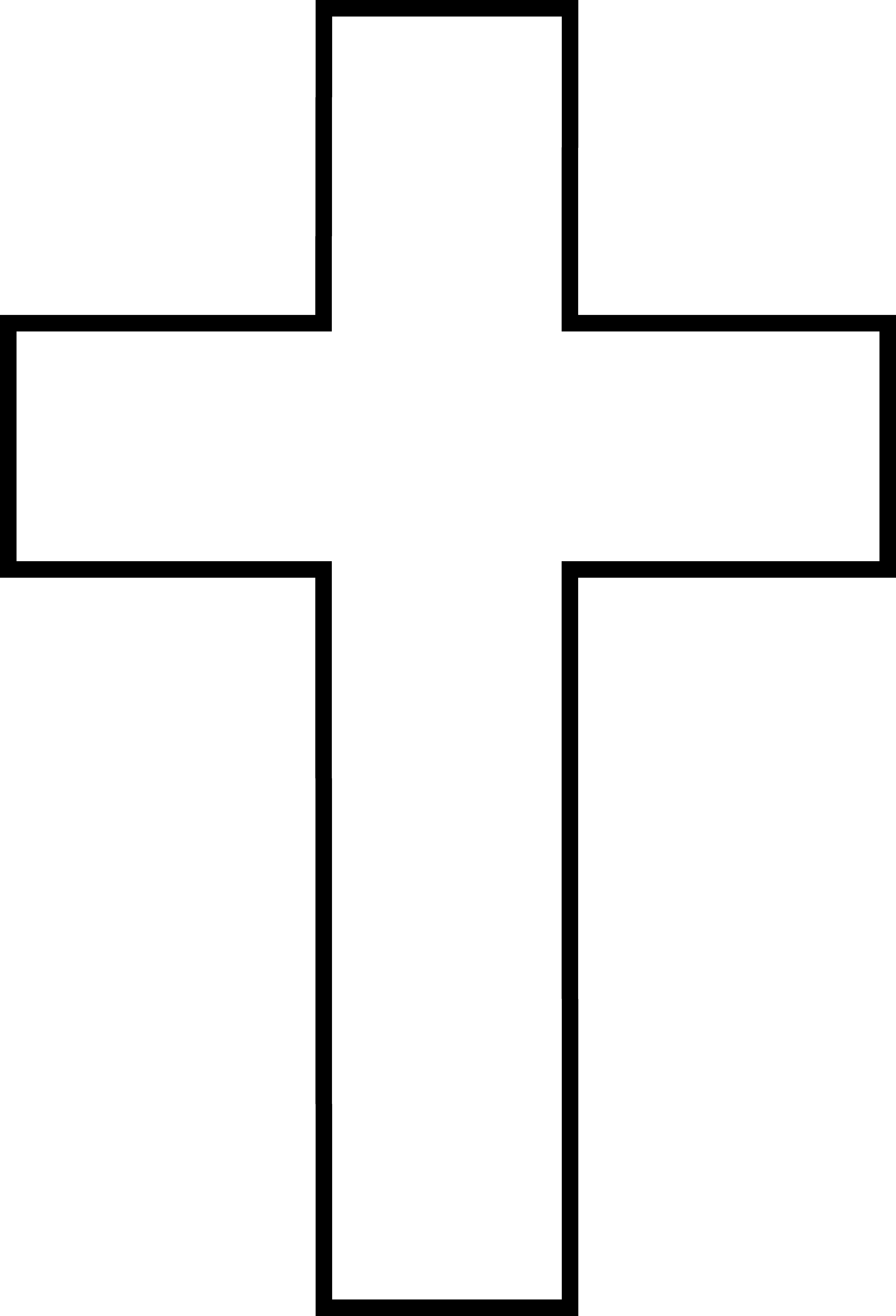 Cross Clipart Black And White Png 5638 X 8278