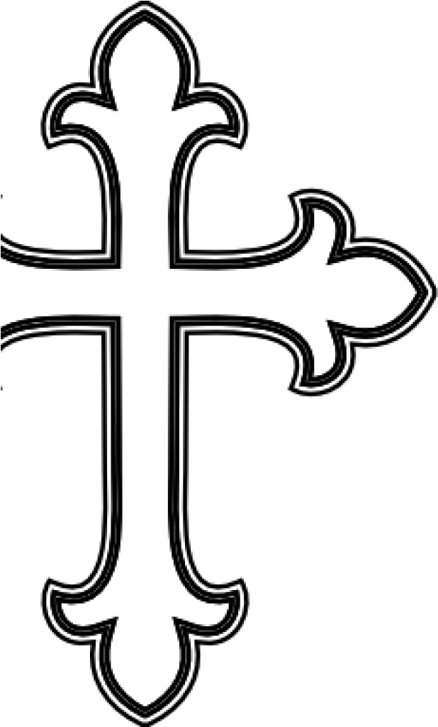 Cross Clipart Black And White Png 618 X 1025