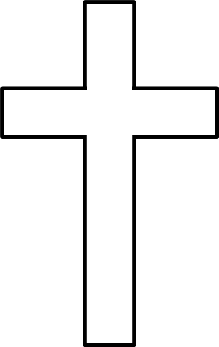 A White Cross On A Black Background