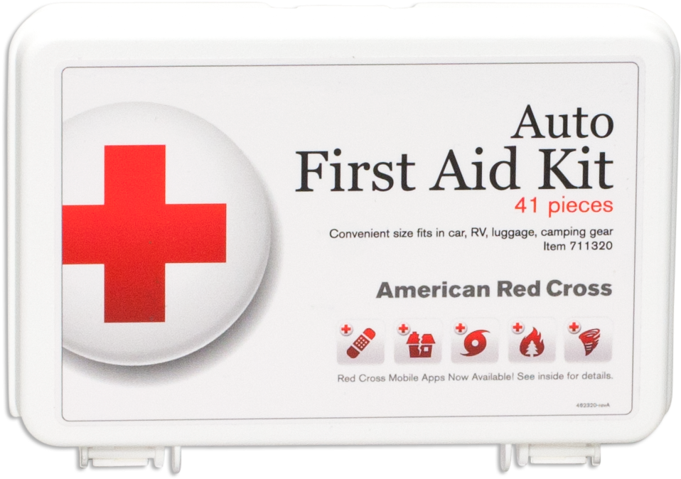 A First Aid Kit With A Red Cross
