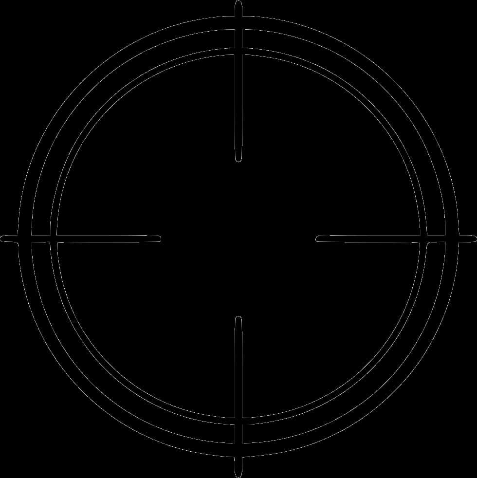 A Black Crosshairs In A Circle