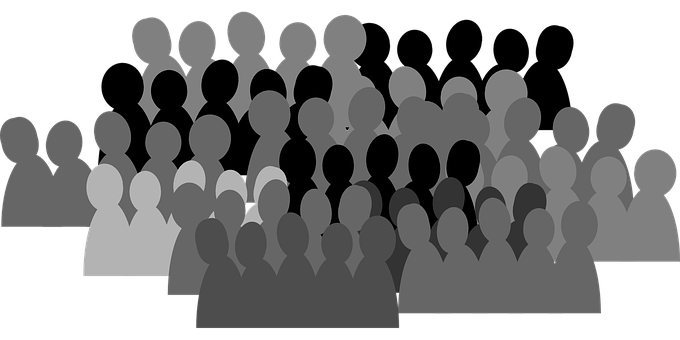 A Group Of People In A Crowd