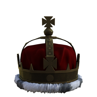 A Crown With A Red Velvet Cover