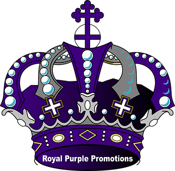 A Purple Crown With White Crosses And A Cross