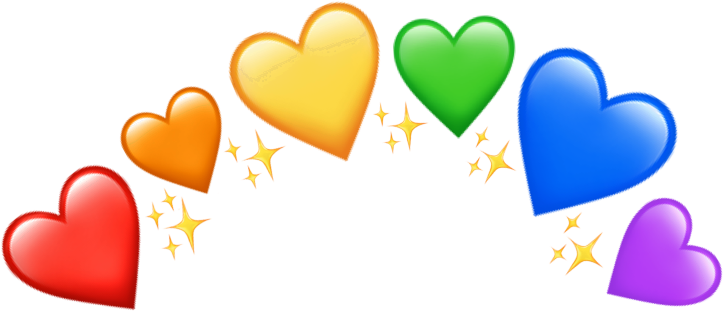 Colorful Emoji Heart Crown