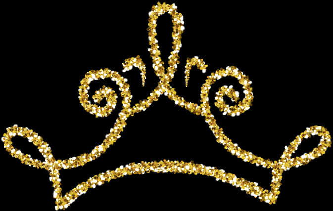 Crown Made Of Gold Glitter