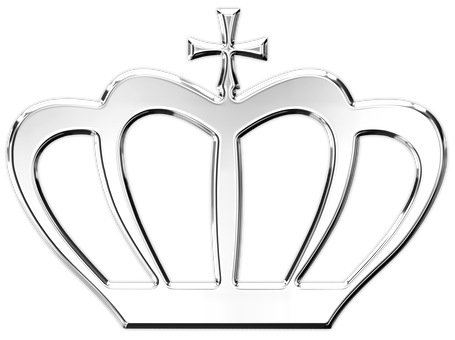 A Silver Crown With A Cross