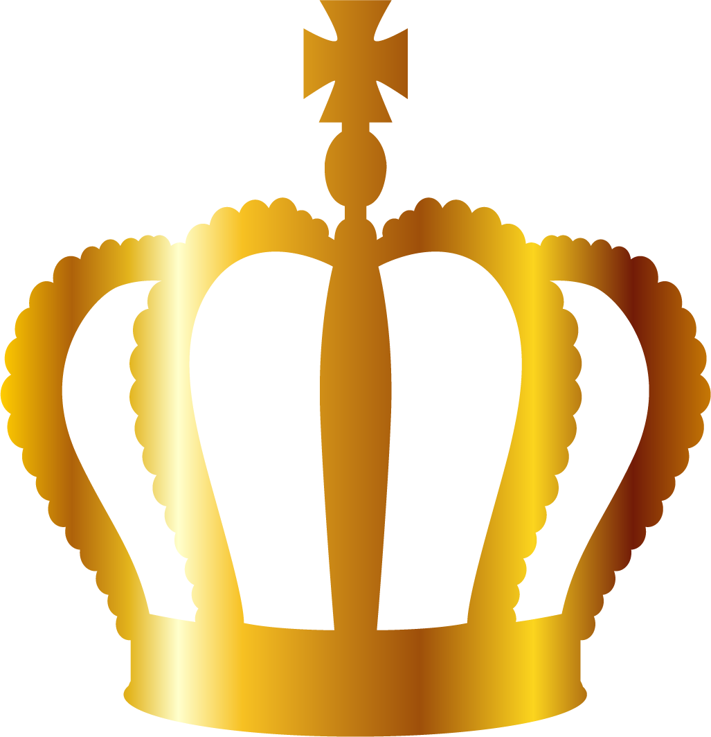 A Gold Crown With A Cross On Top