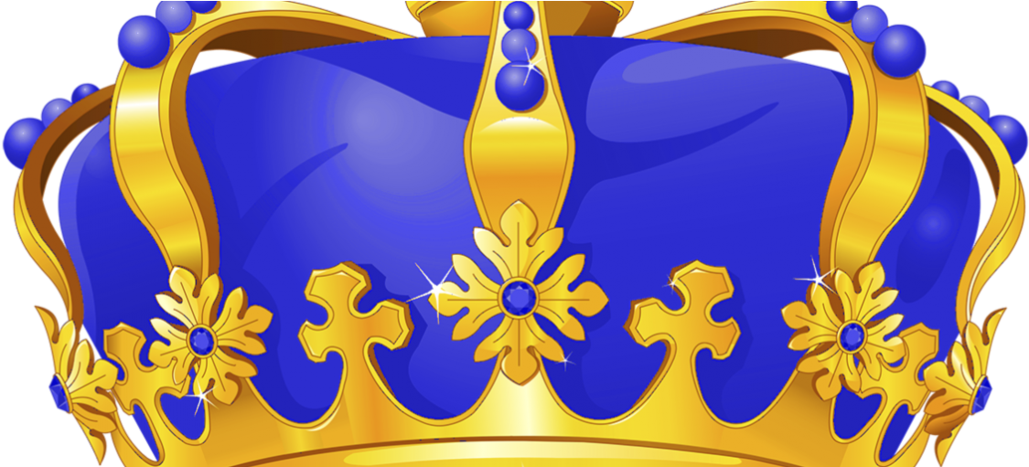A Gold Crown With A Blue And Gold Design
