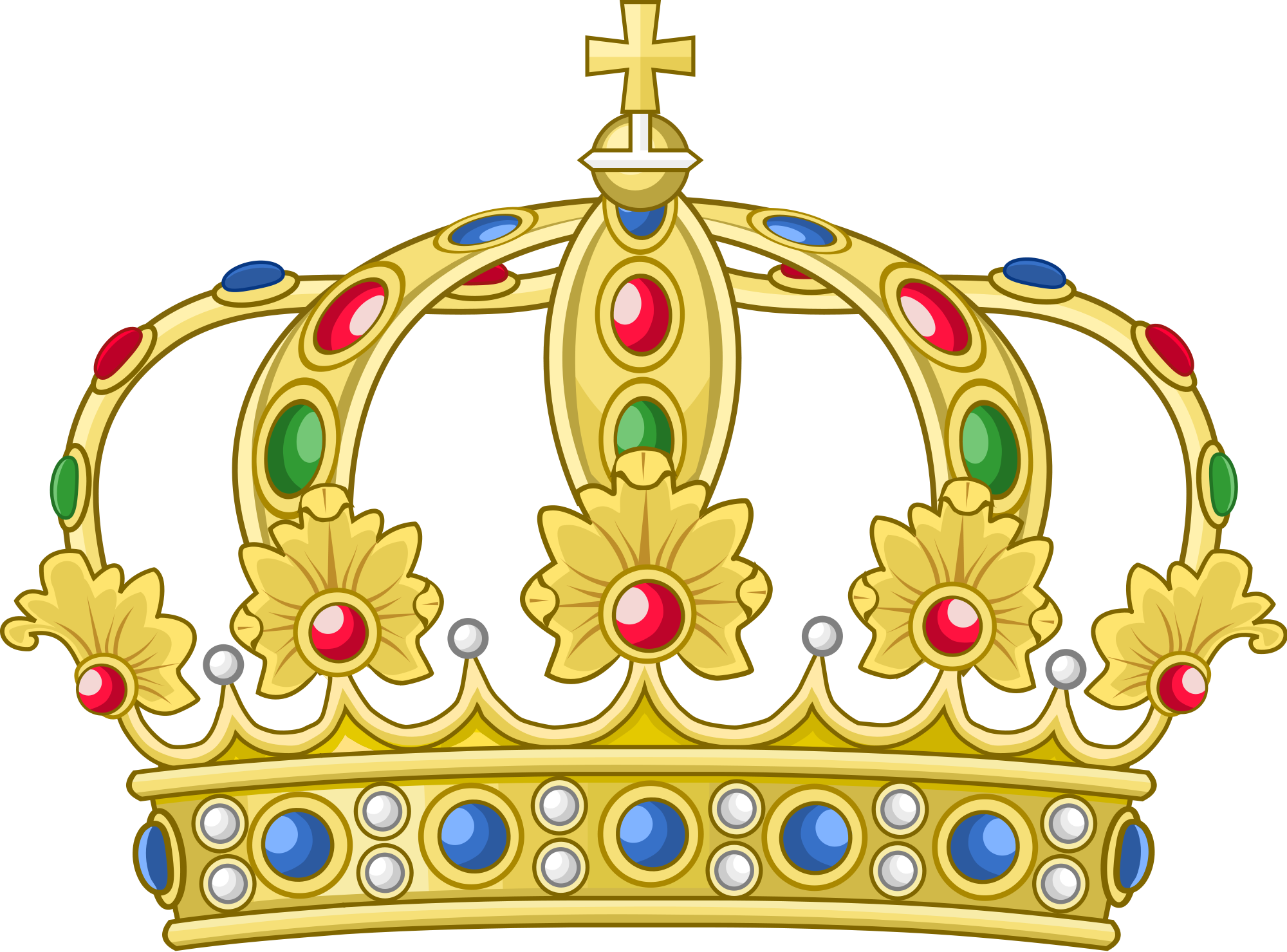 A Gold Crown With Colorful Gems