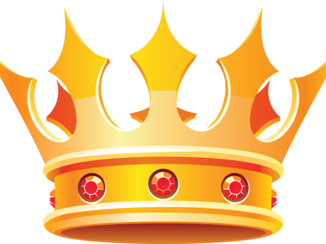 A Gold Crown With Red Gems