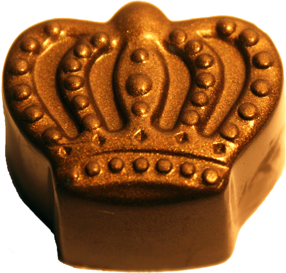 A Chocolate Crown With A Black Background