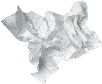 A Crumpled White Paper With Black Lines