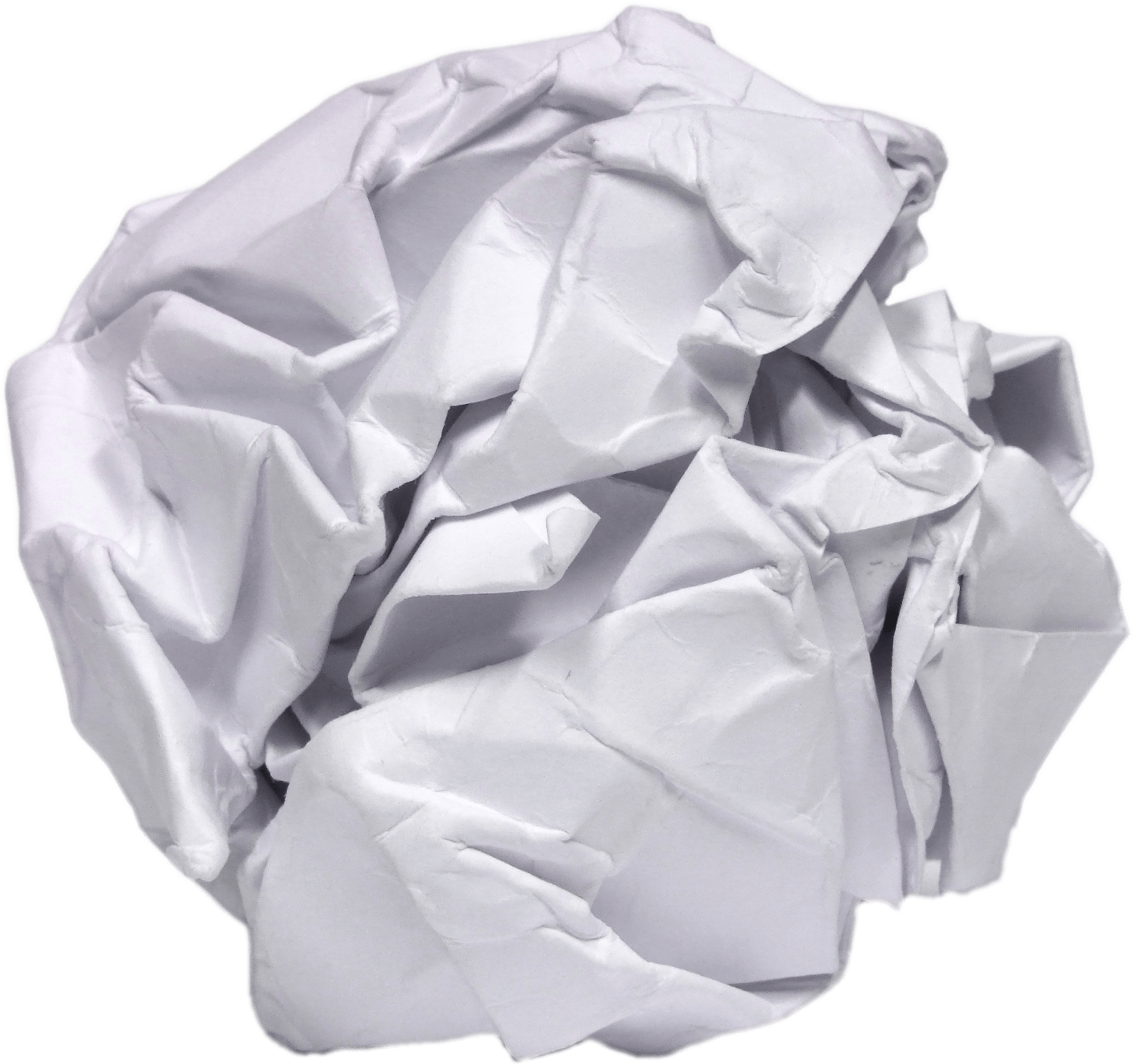 A Crumpled White Paper Ball