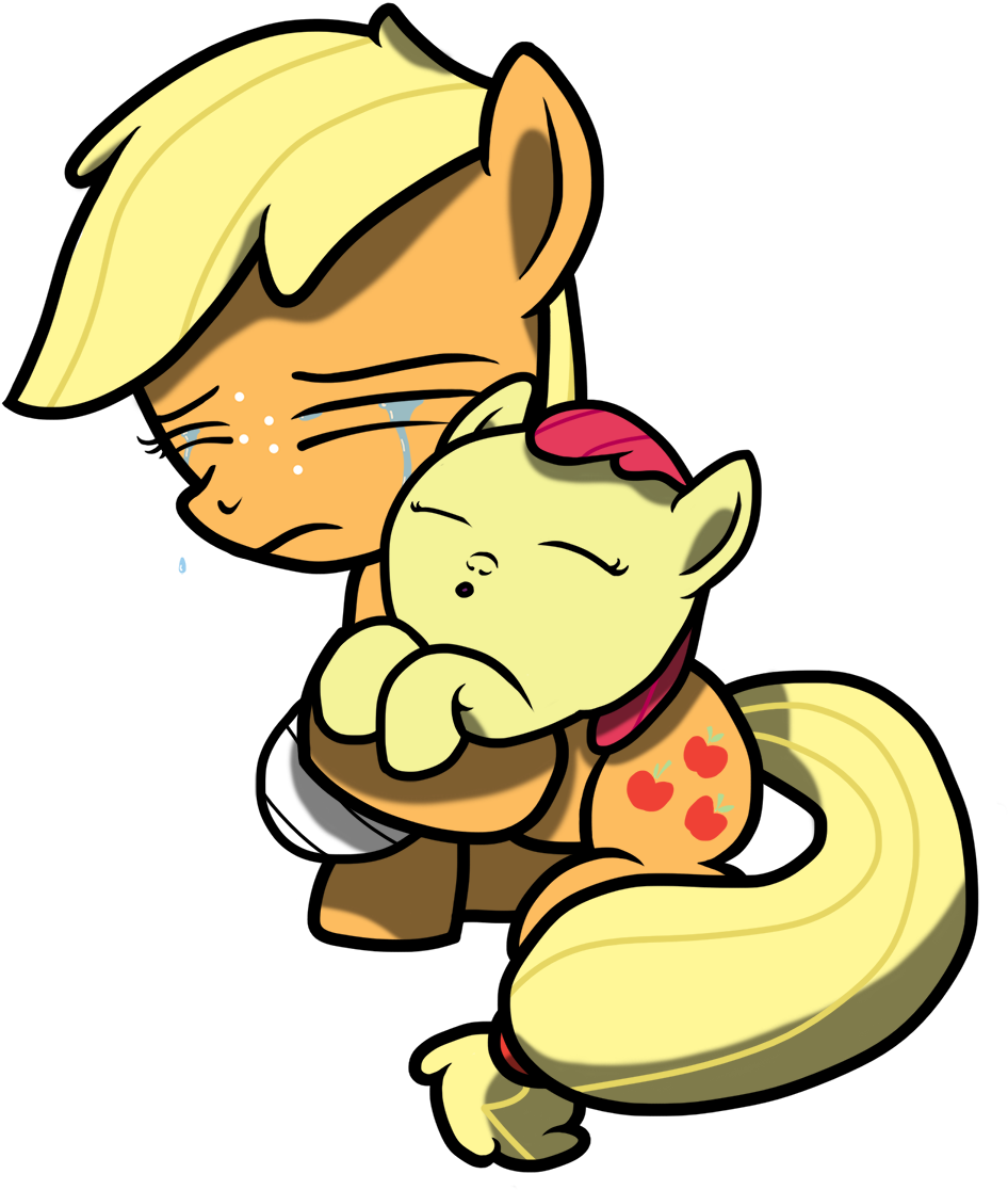 Cartoon Of A Pony Holding A Baby