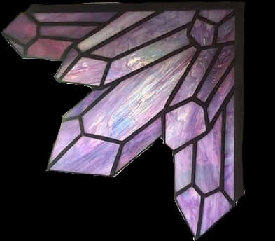 A Purple And Blue Stained Glass Corner