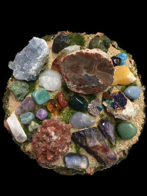 A Group Of Different Colored Rocks