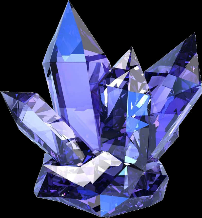 A Blue And Purple Crystal