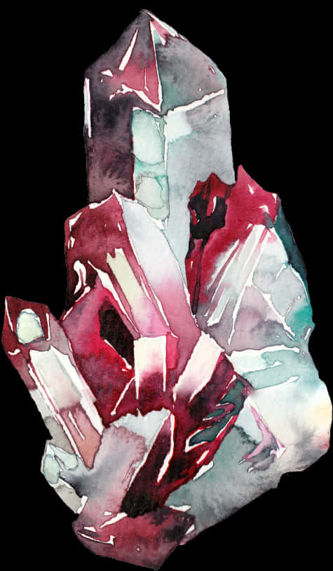 A Watercolor Of A Crystal