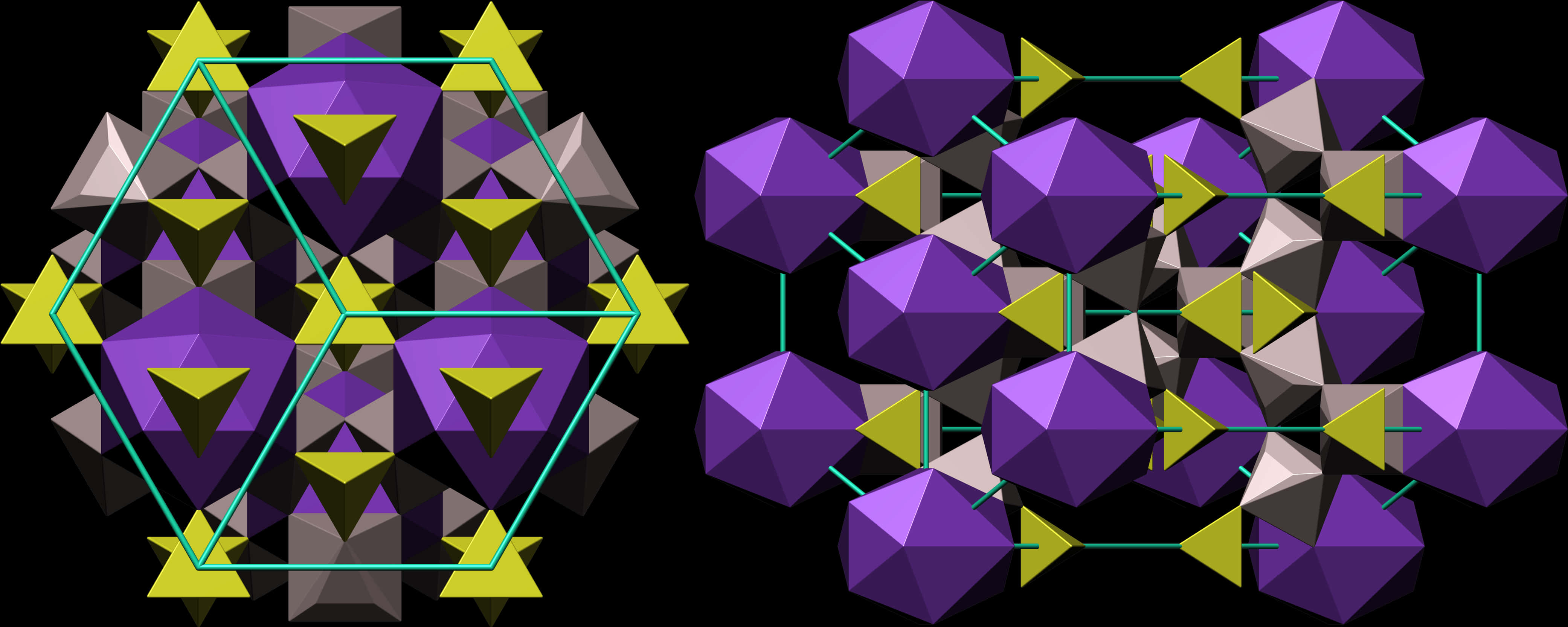 A Purple And Yellow Geometric Shapes