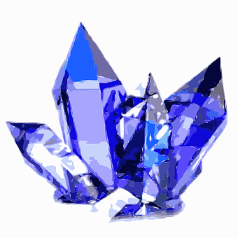 A Group Of Blue Crystals