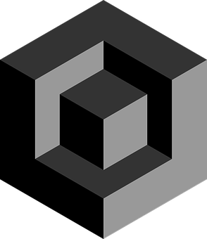 A Black And Grey Cube
