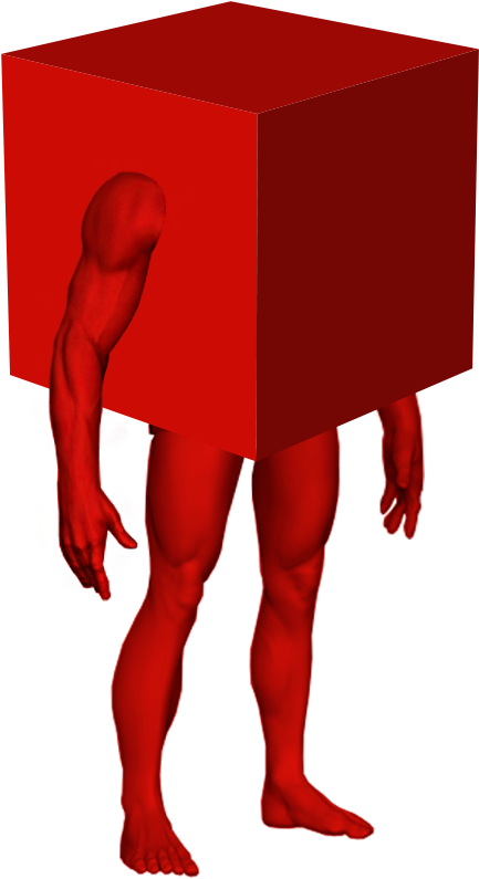 Cube Man Surreal Memes, Hd Png Download