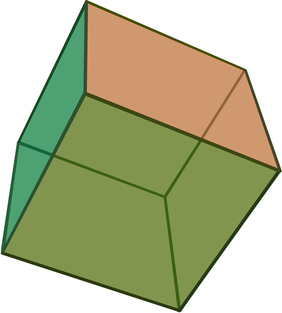 A Colorful Cube With Different Colored Squares