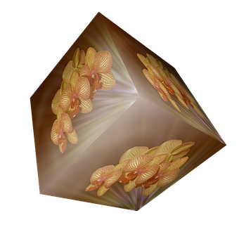 A Cube With Flowers On It