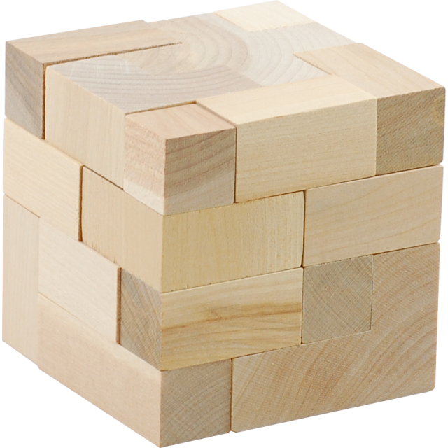 A Wooden Cube With Many Blocks