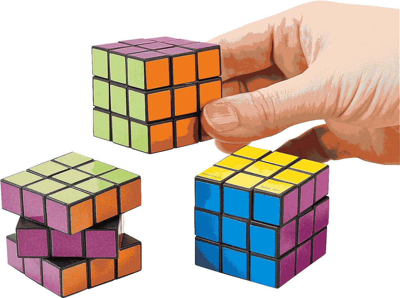 A Hand Holding A Puzzle Cube