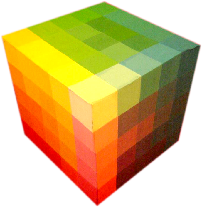 A Colorful Cube With Black Background