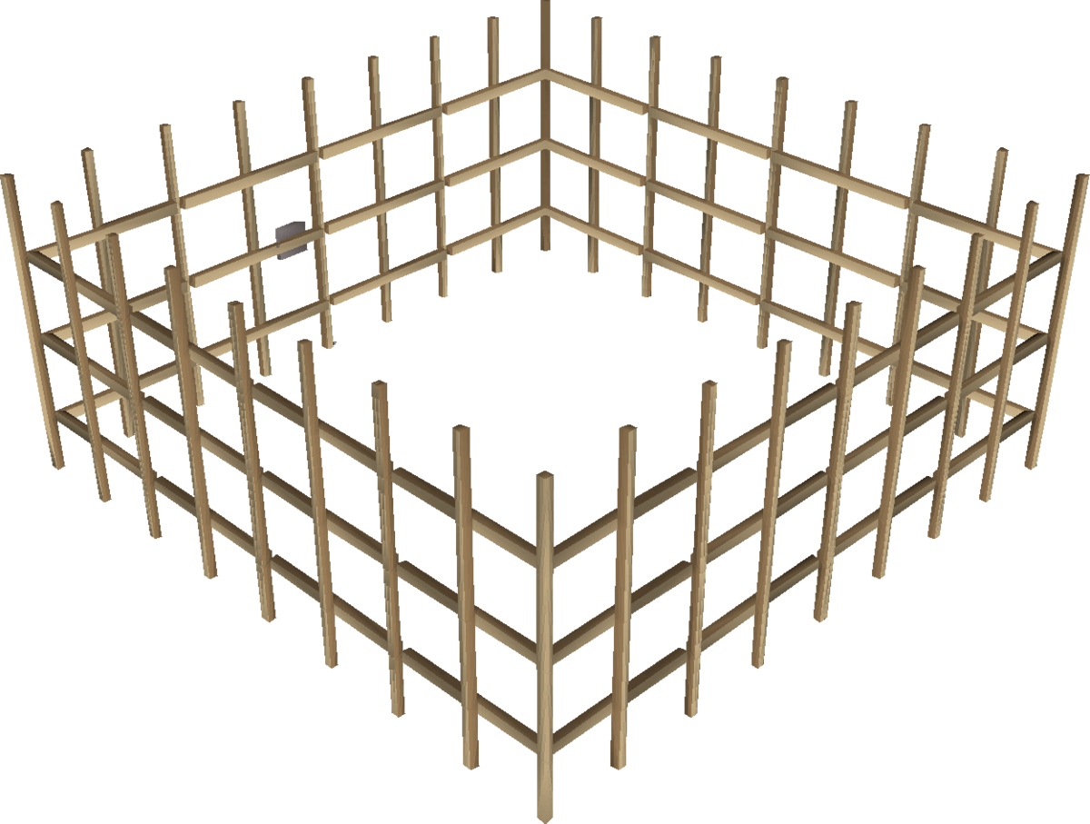 A Wooden Fence In A Square Shape