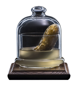 A Pickle In A Glass Dome