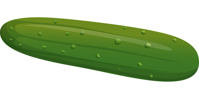 A Green Cucumber With Small Dots