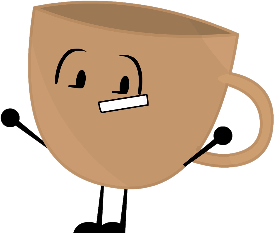 A Cartoon Coffee Cup With Arms And Legs